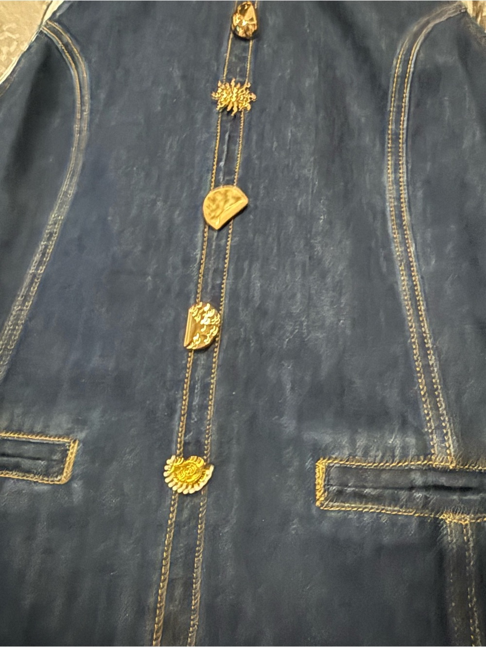 Commense Metal Detail Denim Sleeveless Mini Dress - XL - Picture 10 of 13
